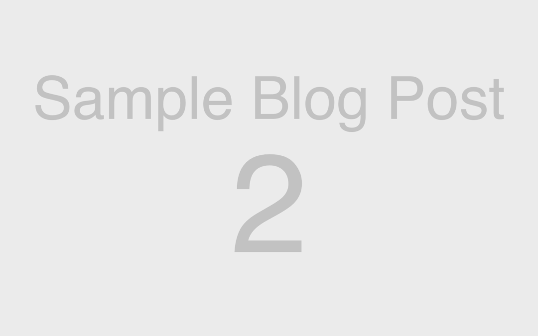 Web Blocks: Sample Blog Post 2